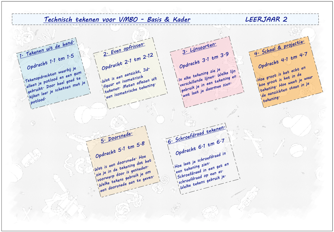 Werkboek Leerjaar 2 - Technisch Tekenen Leer Je Zo.